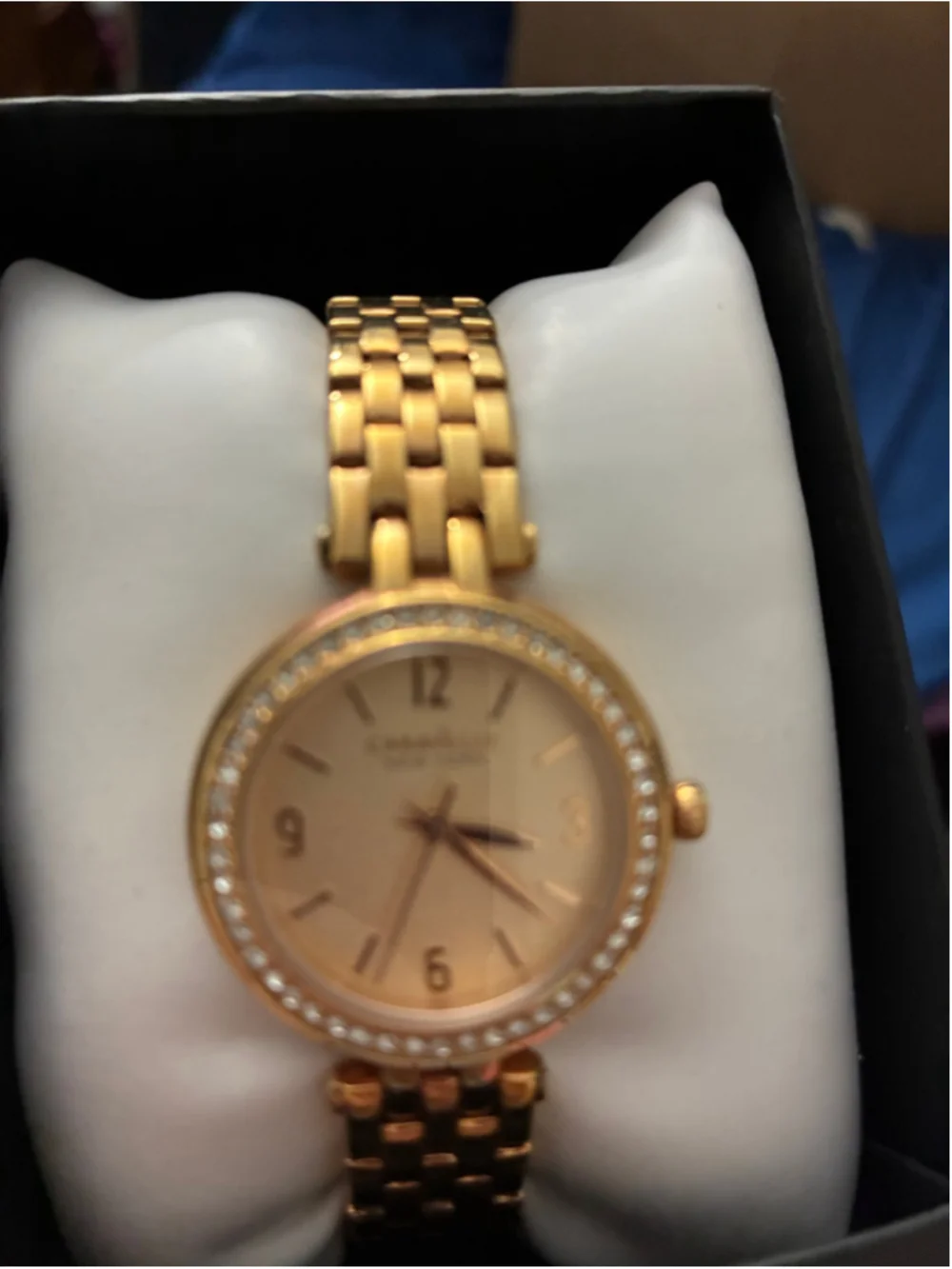 Women's Caravelle Gold Tone Crystal Watch One Size